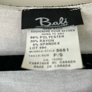 Bali black, gray and white sweater with an extension of clear, sheer